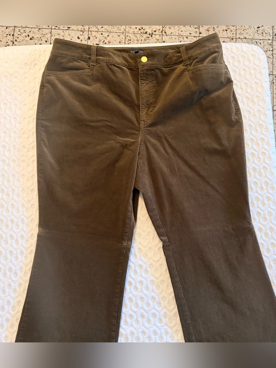 Talbots Pants - Talbots Brown Corduroy Pants with Gold Button